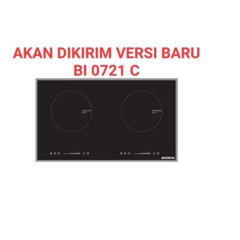 Kompor listrik induksi Modena Magne BI 0721 L / Bi 0721 C / 2 tungku hitam