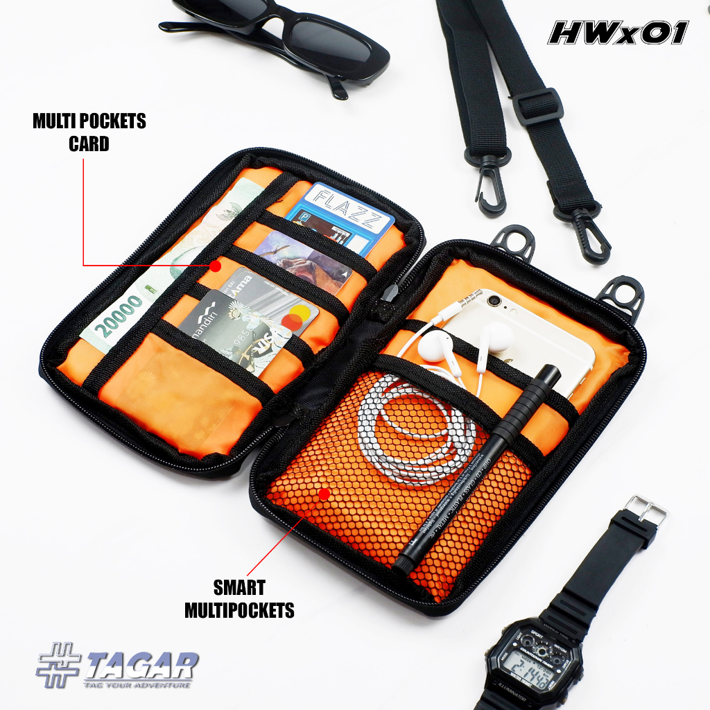 Hanging Wallet Tas Hp Dompet Waterproof Slingbag Kecil Anti Air Tas Selempang Pria Wanita TAGAR HWx01