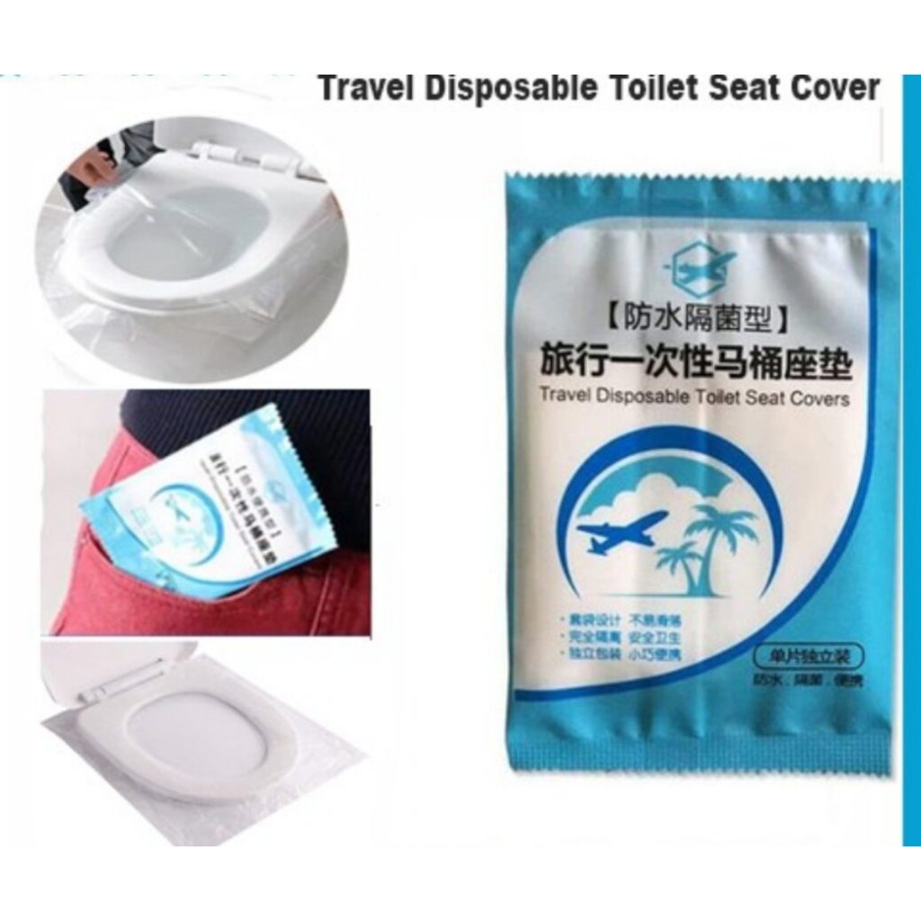 Toilet Seat Cover Alas Duduk Closet Disposable Plastik untuk Travelling