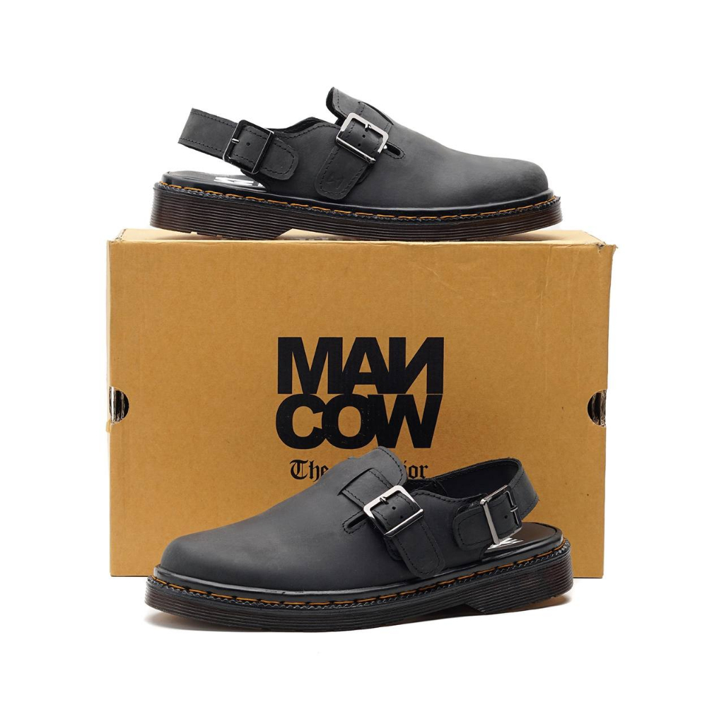 Mancow Jorge Crazy Horse Black Sepatu Formal Pria Wanita Original Kulit Asli