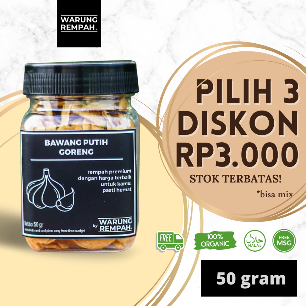 

[Bawang Putih Goreng Renyah Less Oil