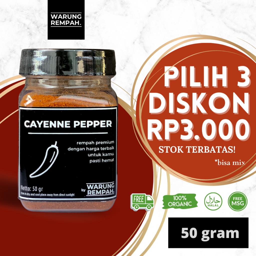 

Cayenne Pepper Cabe Cayenne Cabai Cayen Tanduk Bubuk Super Pedas