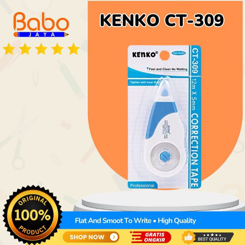 

BABO JAYA Correction Tape Tip X kertas Tipex Pita Kenko CT-309 uk 12M x 5MM