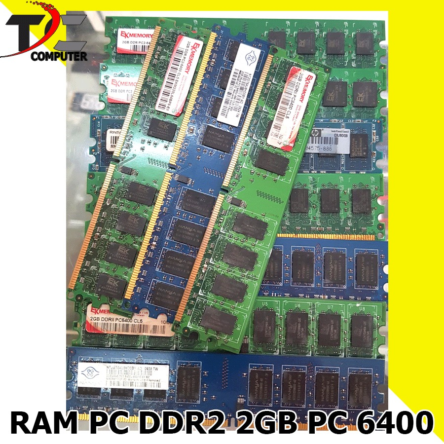 Ram Memory PC DDR2 2Gb PC-6400 All Merk