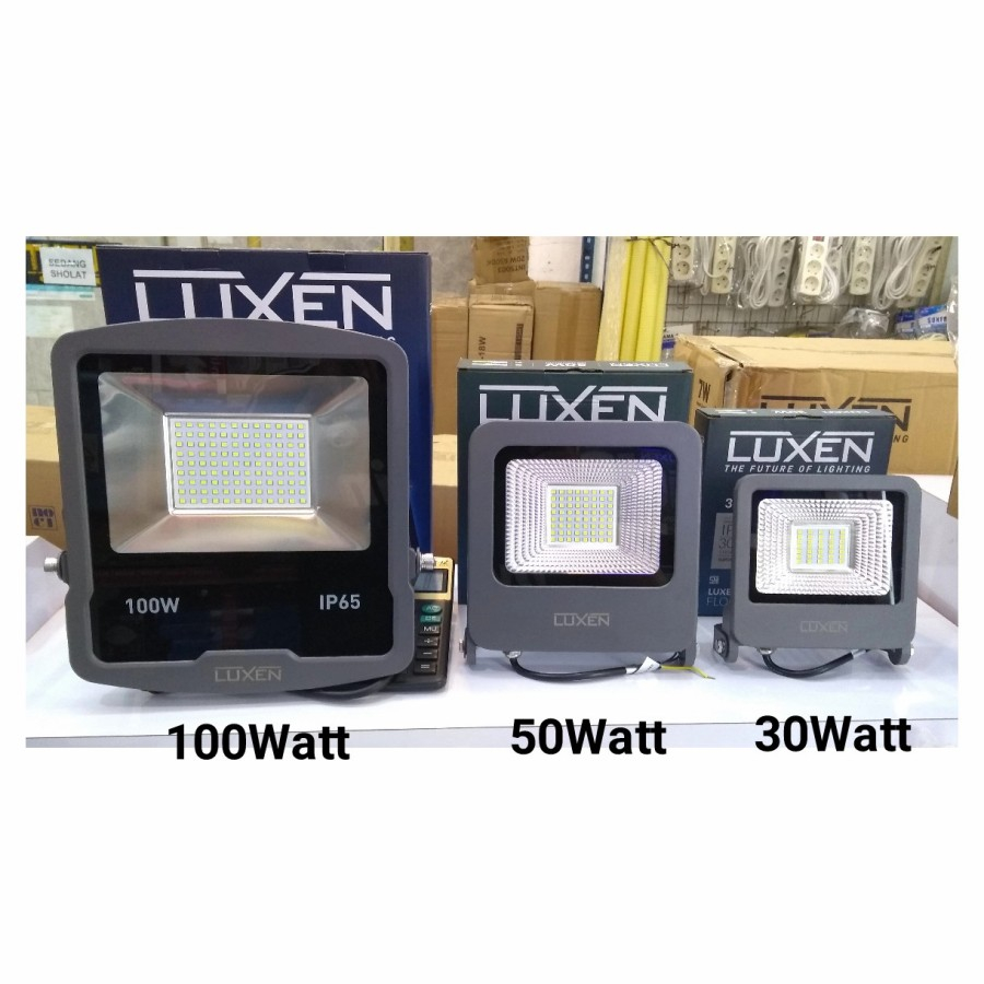 Lampu Sorot Taman Floodlight LED 50W IP65 Slim LED LUXEN