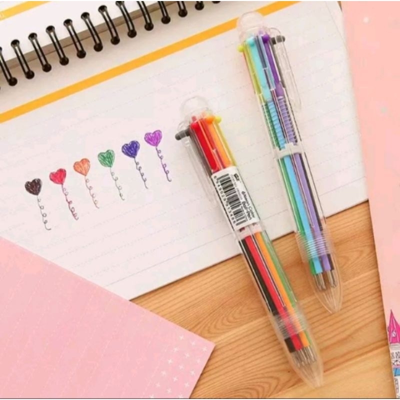 

Pena 6 warna pulpen Ball Pen / Pulpen / Pena