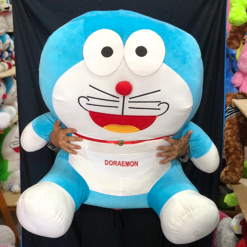 Boneka Doraemon Besar Jumbo lucu boneka kantong ajaib boneka kucing Bahan import Lucu Super Besar Ju