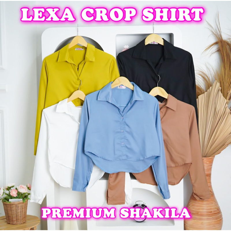 GFS LEXA LONG SHAKILA CROP SHIRT KEMEJA WANITA