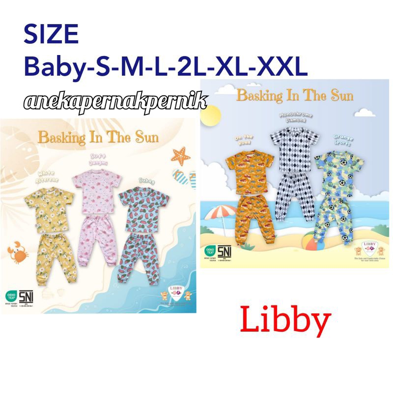 Libby Setelan Oblong Tipis Pendek-Celana Panjang (1 Setel)