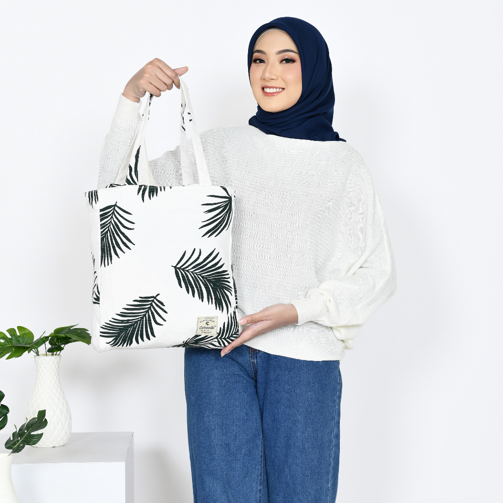 Totebag Kekinian Tote Bag Motif Bahan Kanvas RESLETING WANITA Tebal Lembut Bisa Custom Sablon Untuk Seminar Souvenir Gift Pernikahan