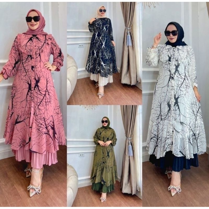 Setelan tunik plus rok #Yumna set