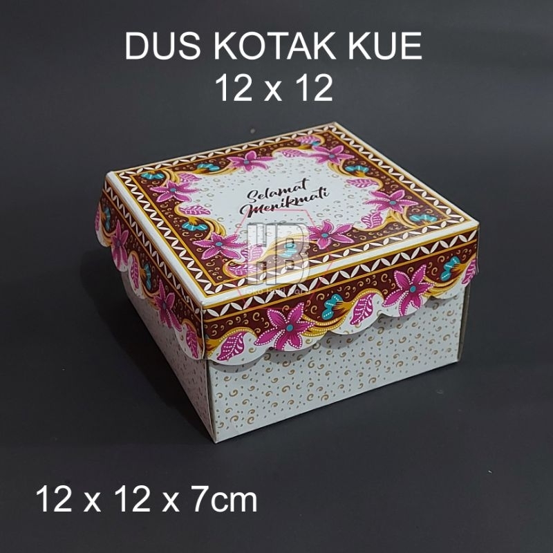 [10 Pcs] SNACK BOX 12X12 / DUS BOX KOTAK KUE 12 X 12 / KOTAK KUE KERTAS 12cm