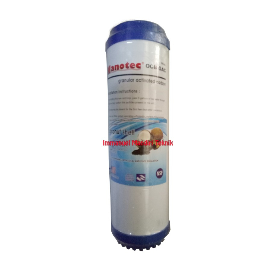 GAC Nanotec Water Filter / Filter Air Granular Carbon Nanotec 10"