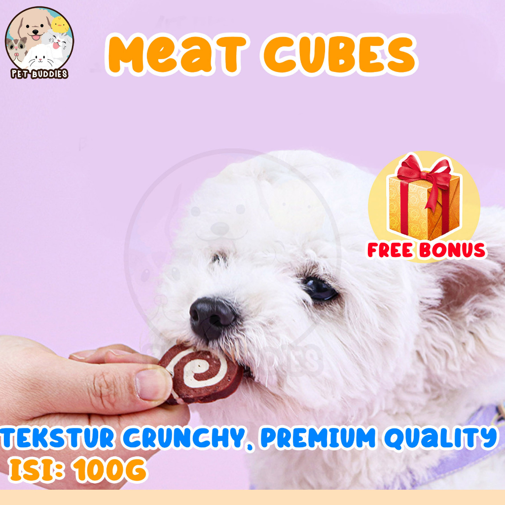 Meat Cube 100g Snack Dental Chew Kucing/Anjing