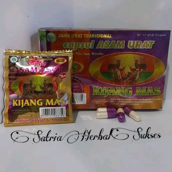 Kijang Mas Kapsul Asam Urat Original isi 48 Kapsul