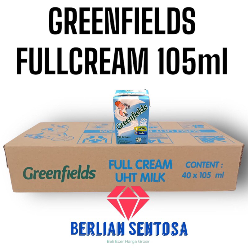 

Susu greenfields full cream 105ml isi 40 per DUS