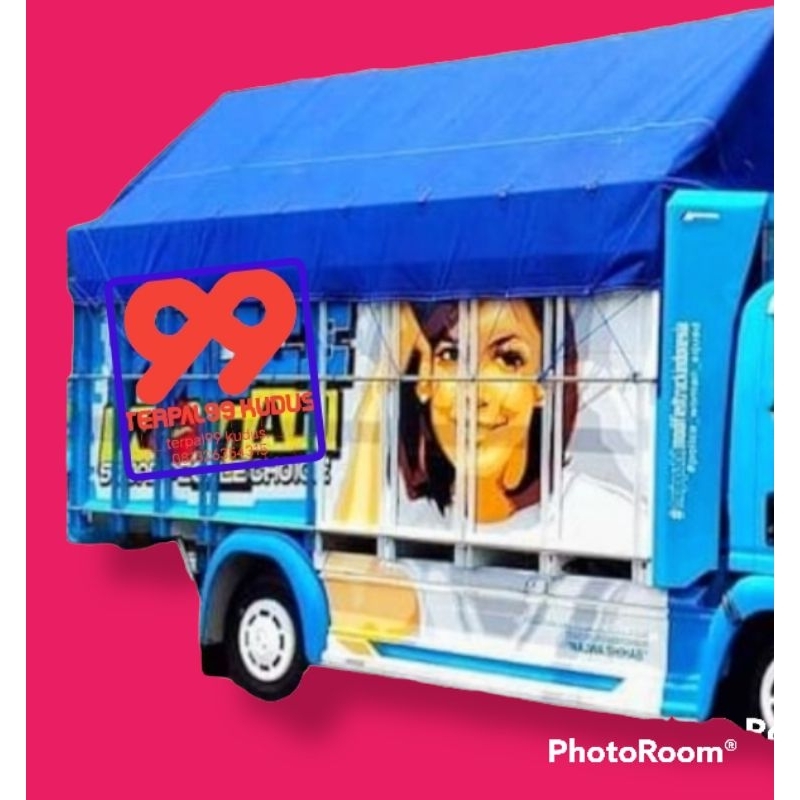 terpal truk kain no8  4,5x7,5 dobel cincingan