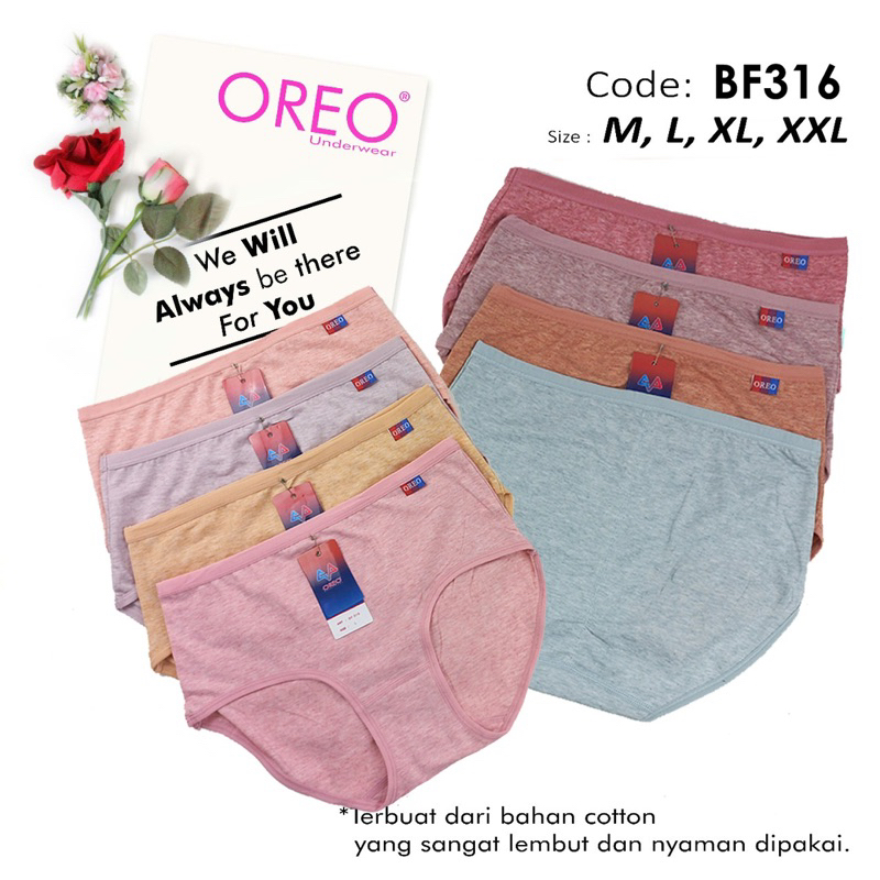 CELANA DALAM WANITA KATUN SUPER SOFT OREO PREMIUM CD PEREMPUAN IMPORT