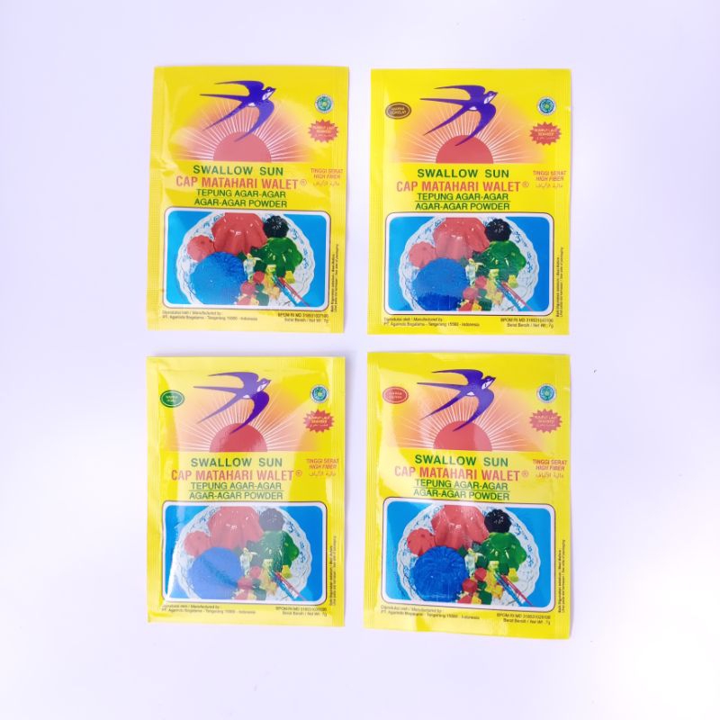 

agar agar swallow , agar walet merah hijau bening plain bening