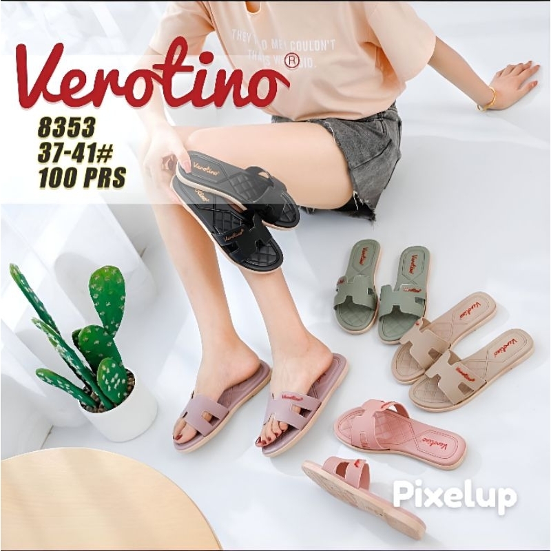 SANDAL SLOP WANITA KARET JELLY IMPORT VEROTINO 8353