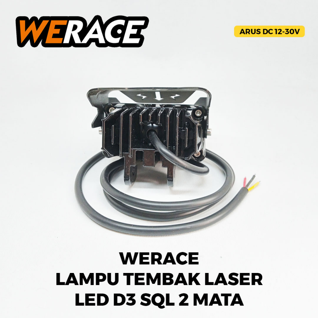 [WERACE] Lampu Tembak Laser LED D3 SQL 2 Mata Putih Kuning 2 Warna