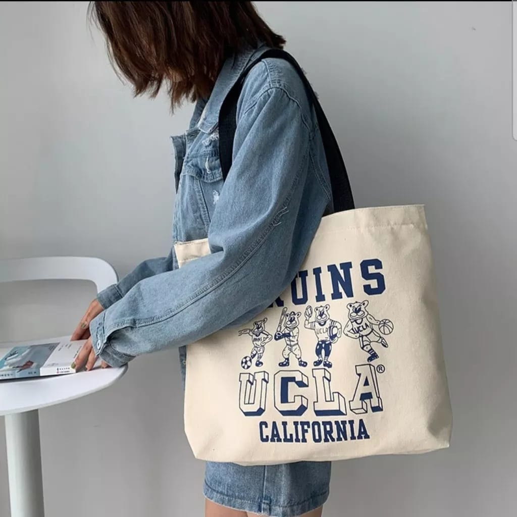 TOTE BAG TAS WANITA SIMPLE TAS KANVAS