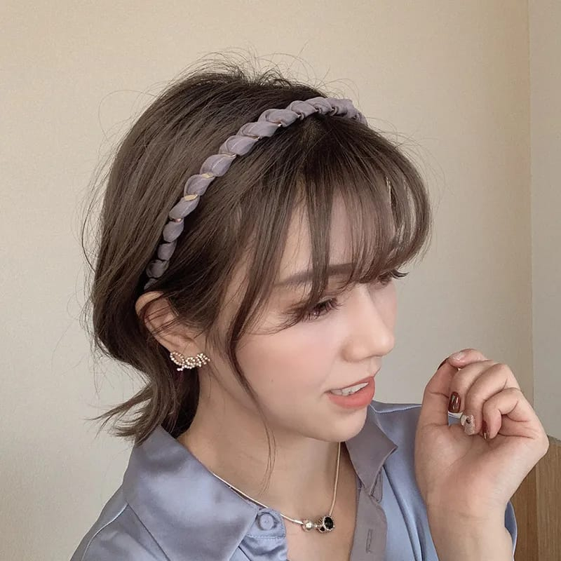 Bando Korea Model Tali Kepangan Tali Lilit Emas | Bando Wanita | Aksesoris Fashion Wanita F1027