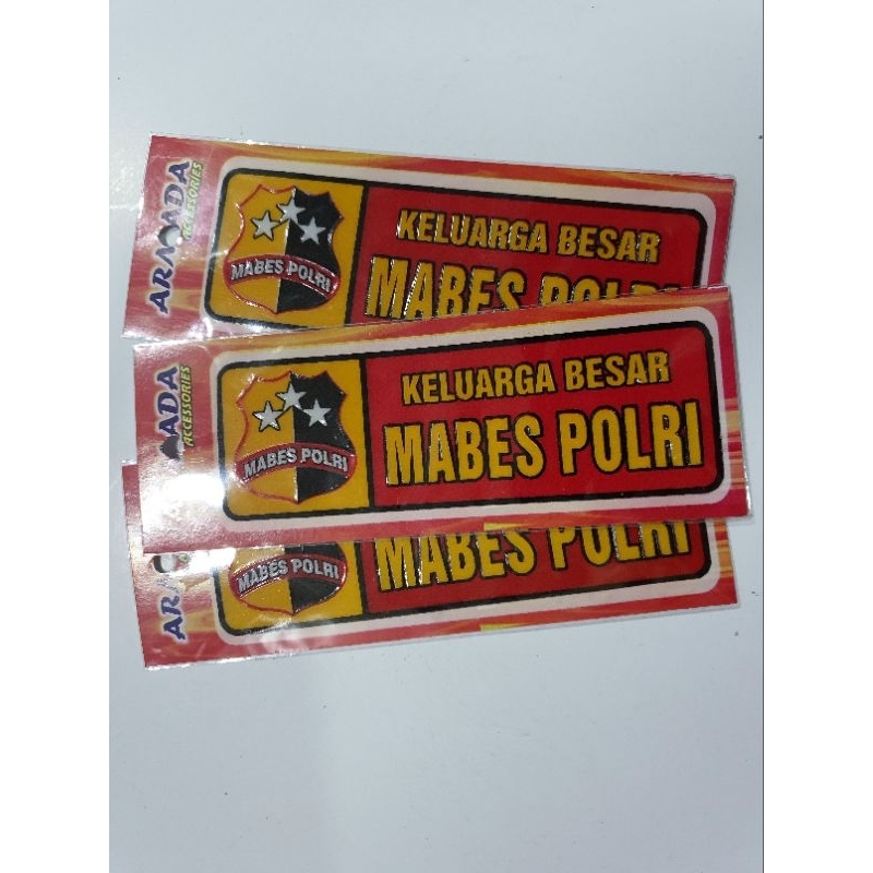 Stiker PVC Panjang Keluarga Besar Mabes Polri | Stiker PVC Kilap Panjang Army ( 1pcs )