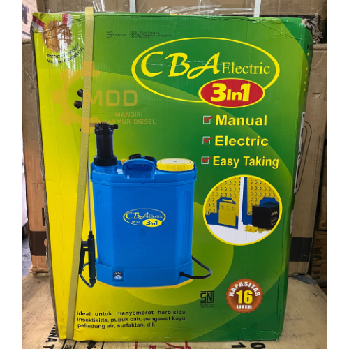 CBA - Pompa Elektrik 16 L 2 Fungsi Alat Semprot Hama Baterai /Elektrik & Manual Murah Berkualitas
