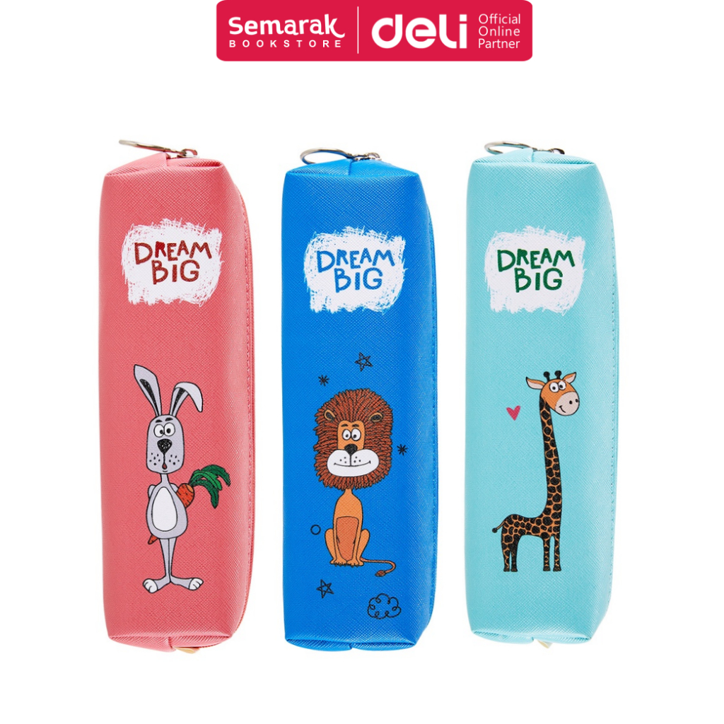

Deli EH900 Pencil Pouch Tempat Pensil Sekolah Lucu - Blue / Light Blue / Pink