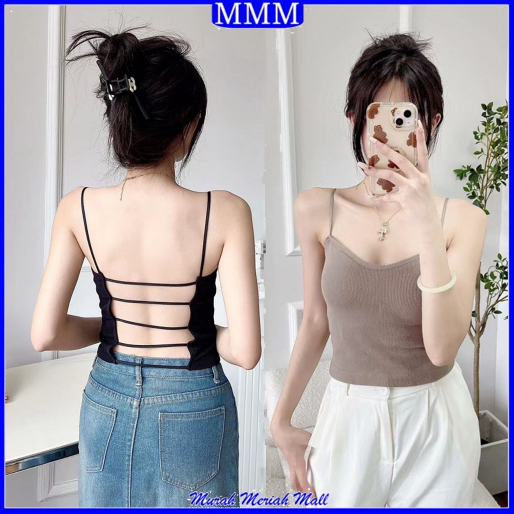 MMM Bra Crop Top Ala Korea Wanita Bh Tanktop 6828 Pakaian Dalam Wanita Bra Fashion Tali Kecil Cup Import Murah