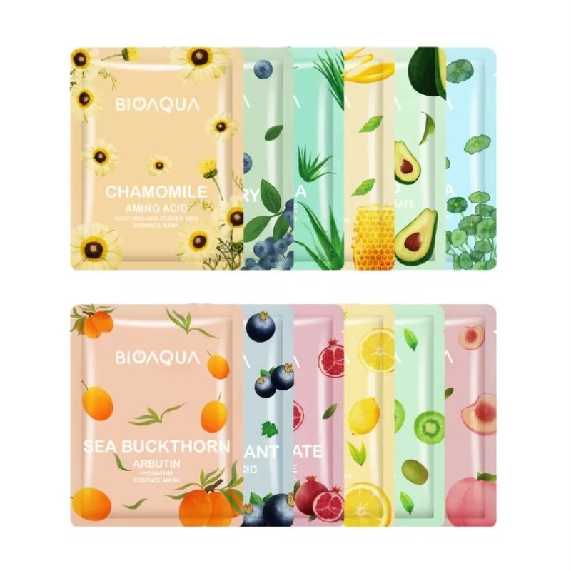 BIOAQUA SHEET MASK ESSENCE FACE MASK MASKER WAJAH BPOM