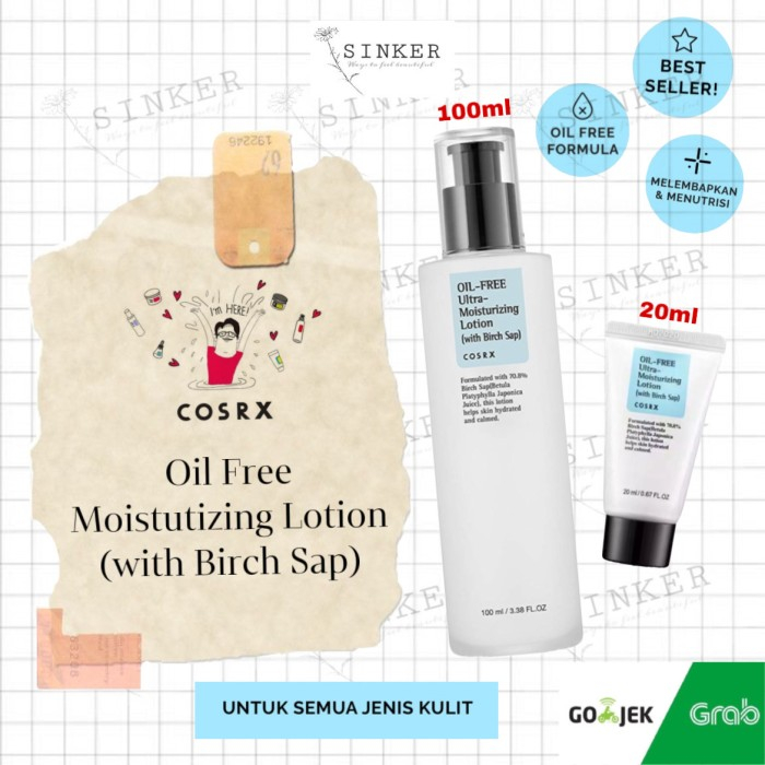 COSRX Oil Free Ultra Moisturizing Lotion with Birch Sap 20ml 100ml