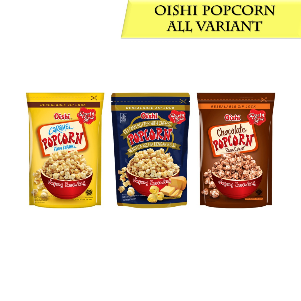 

Oishi Popcorn Berondong Jagung Party Size All Variant