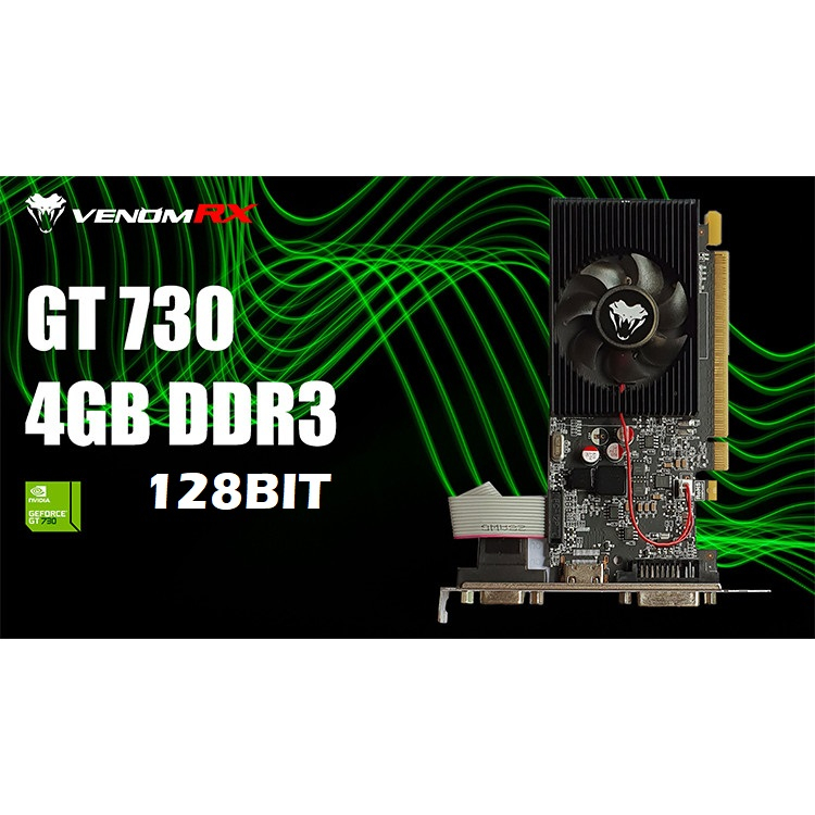 VGA VenomRX GT730 4GB DDR3 NVIDIA VGA 4GB NVIDIA GT730 VENOM RX DDR3 Geforce HDMI DVI Dsub GT 730