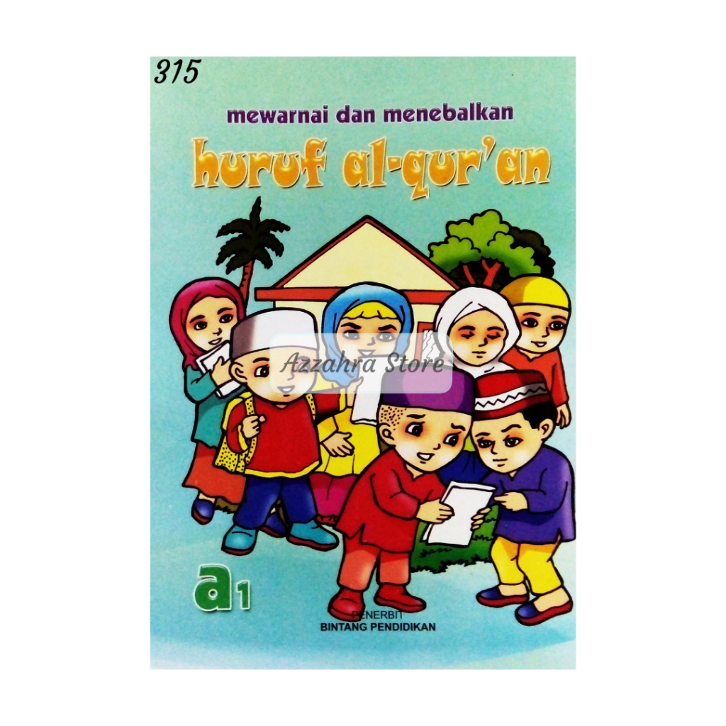 Buku LKS Anak TK TPA TPQ Paud SD MI Mewarnai Dan Menebalkan Huruf Alquran A1 Bintang Pendidikan