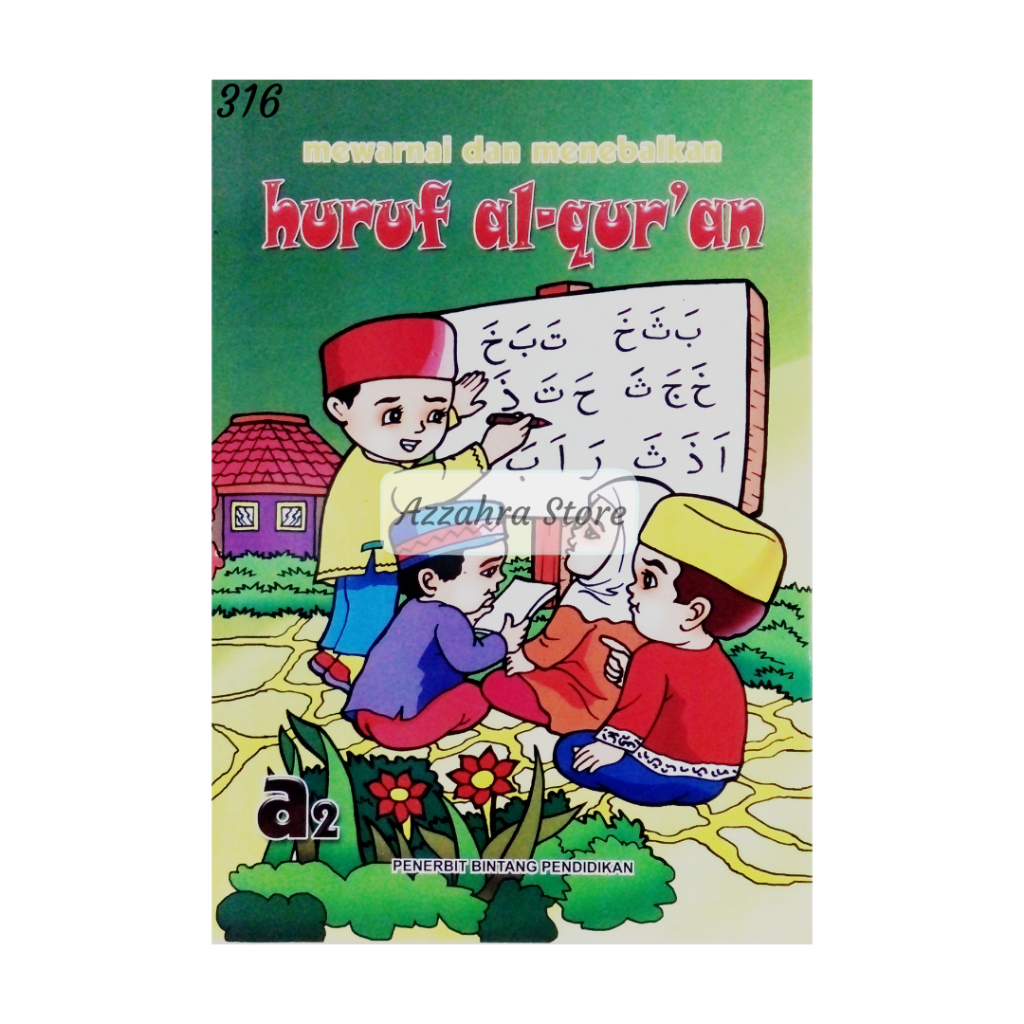 Buku LKS Murah Anak TK TPA TPQ Paud Mewarnai Dan Menebalkan Huruf Alquran A2 Bintang Pendidikan