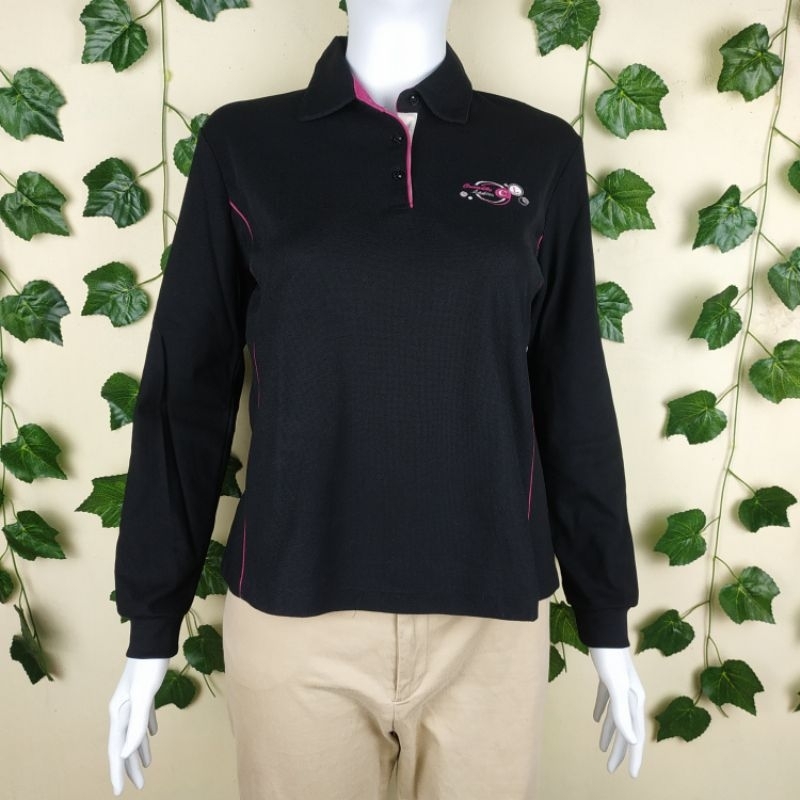 Preloved P❤️ Mantan Bukan Baru BK77 Crocodile Ladies kaos lengan panjang berkerah polo shirt wanita 