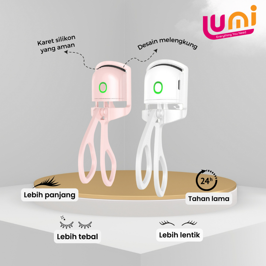 Electric Eyelash Curler Big Eye Curling Long-lasting Hold Penjepit Bulu Mata Elektrik