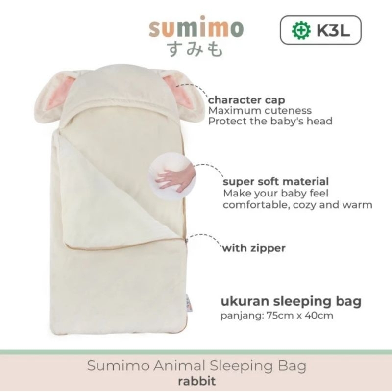 Sumimo Sleeping Bag Animal Characters - Selimut Bayi Super Soft