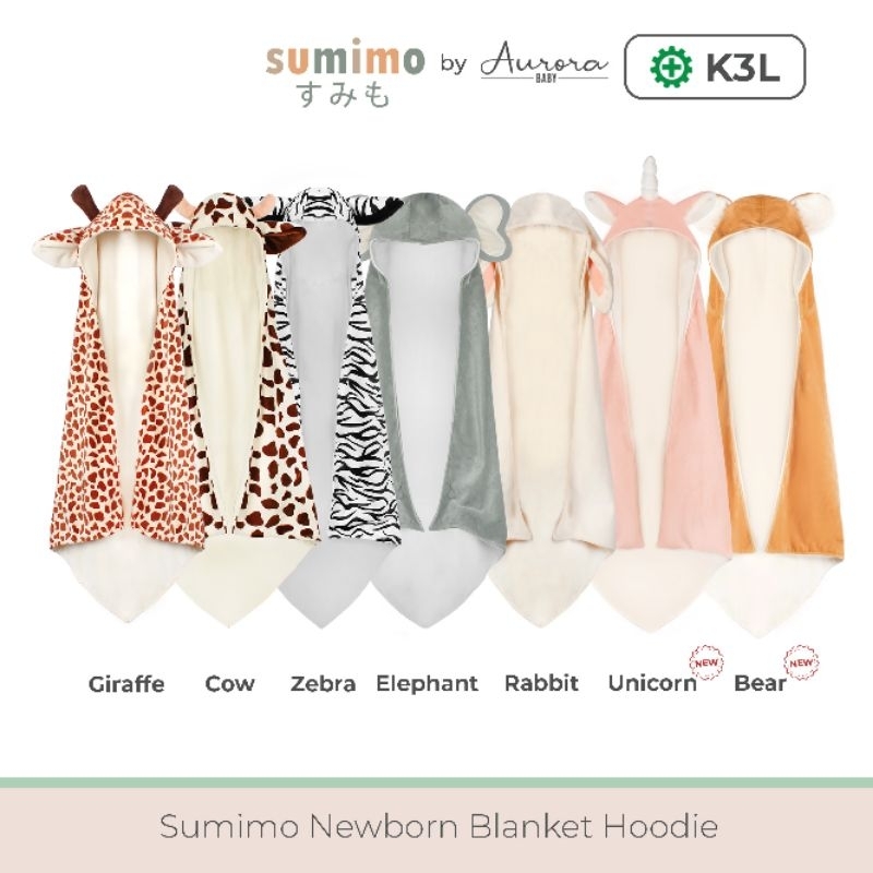 Sumimo Aurora Baby Blanket Hoodie - Selimut Bayi Dengan Penutup Kepala