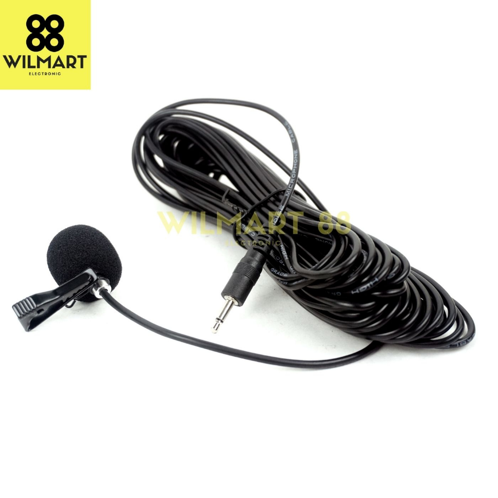 Professional Microphone SH-62 - Mic Jepit &amp; Bandul Kabel SH 62 - Jack , 2 Jenis Mic Bandul / Jepit , Baterai Litium