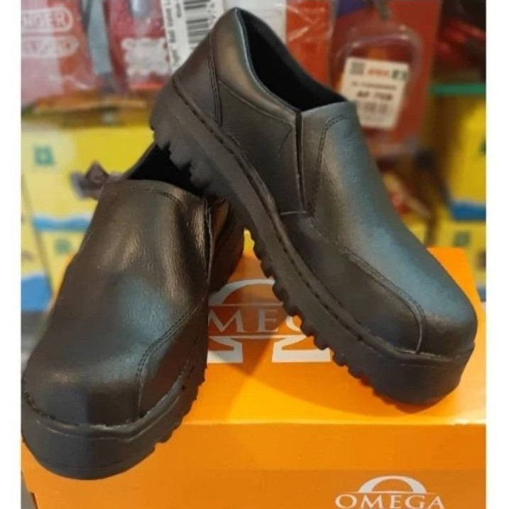 Sepatu Safety Omega 101 Hitam / Sepatu Safety Slop Murah/ sepatu safety / Sepatu Safety Murah / Sepa