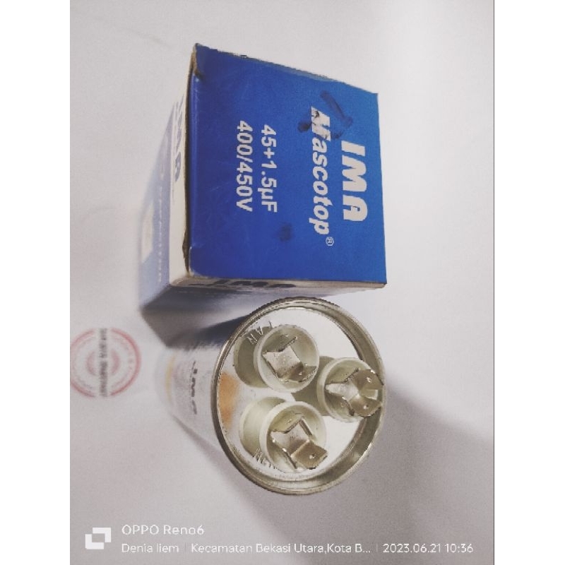 capasitor IMA 45+1,5 / capasitor AC 2pk dobel fan  / capasitor AC LG