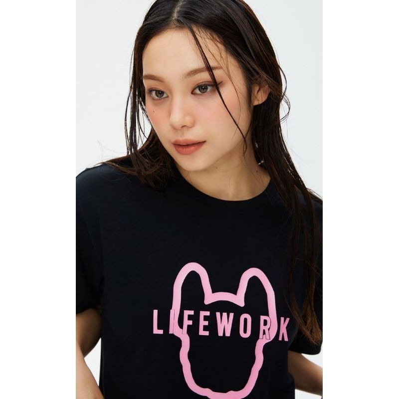 Lw korean basic logo tshirt