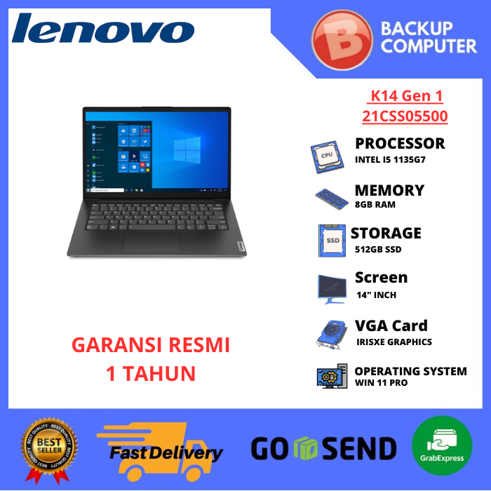 LAPTOP LENOVO K14 Gen 1 21CSS05500 I5 1135G7