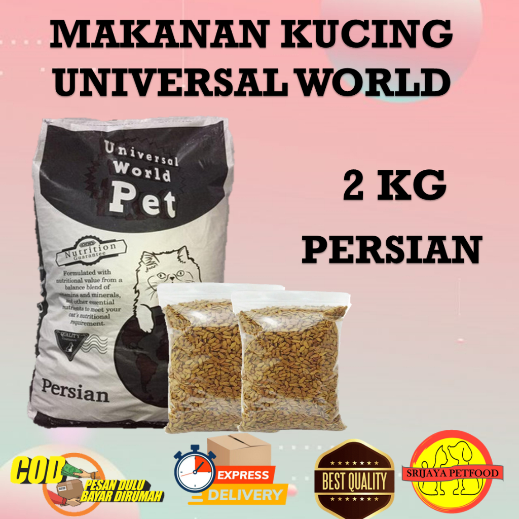 Makanan Kucing UNIVERSAL World Pet PERSIAN Cat Kemasan 2kg