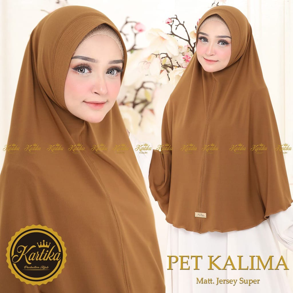 hijab instan Kalima Jumbo Bahan Jersey / Hijab Syari Putih