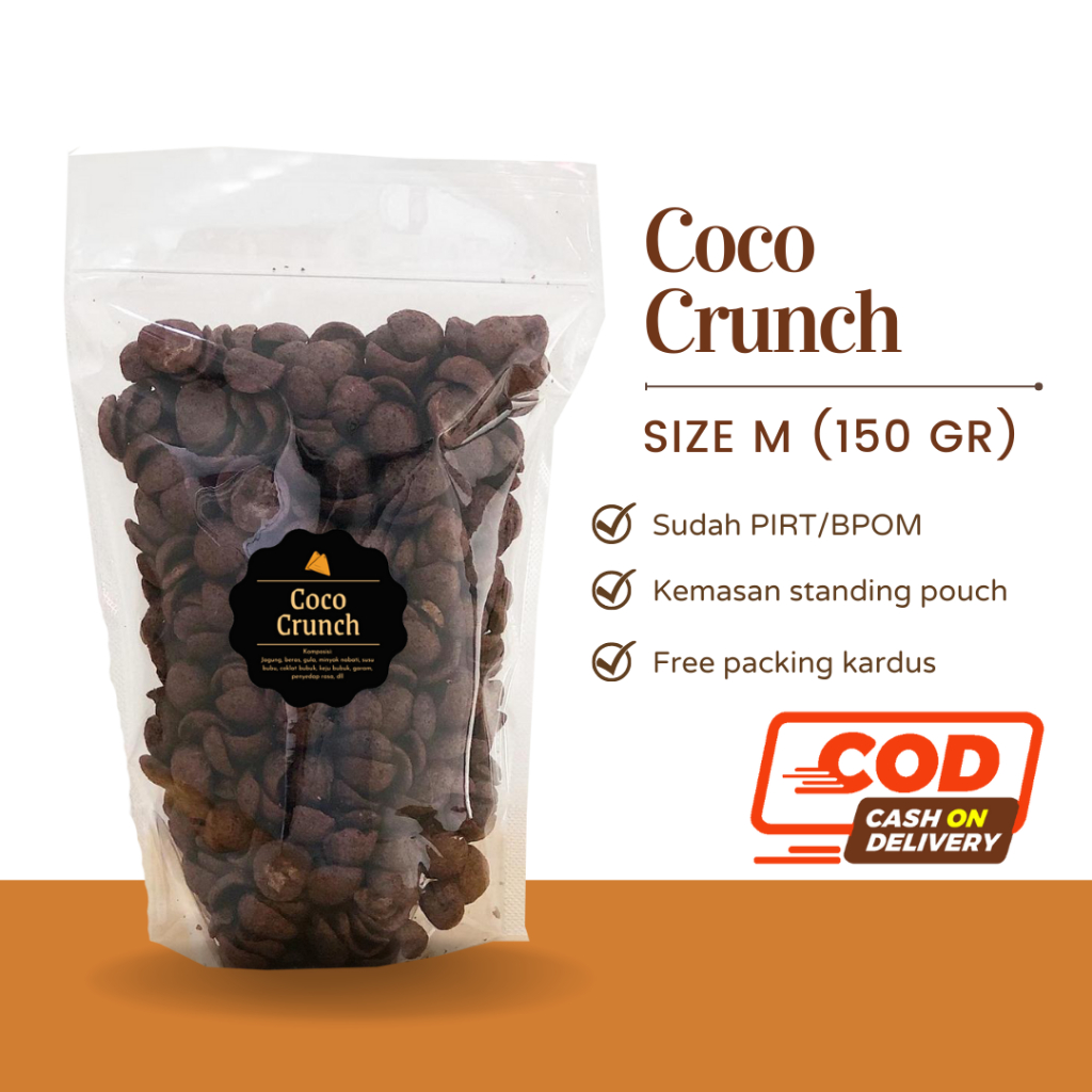 [DELISH SNACKS] Coco Crunch (M) 150gr / Snack Cemilan / Sereal Cokelat / Coklat Cococrans Koko