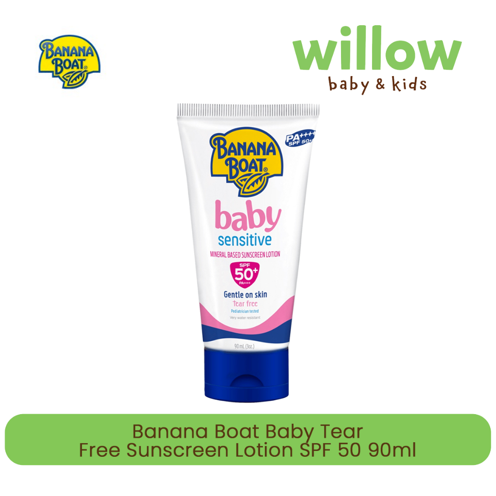Lotion Bayi - Banana Boat Baby Tear Free Sunscreen Lotion SPF50 90ml